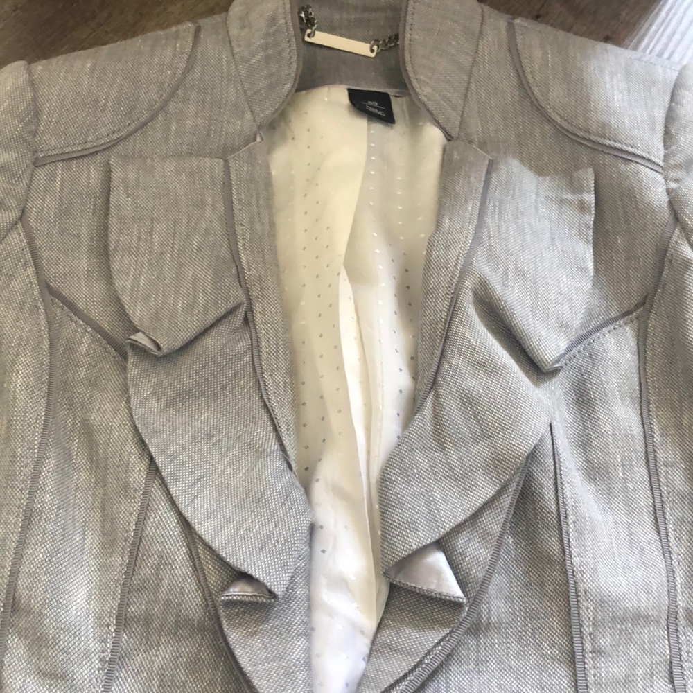 WHBM Gray Suit Jacket - Picture 3 of 5